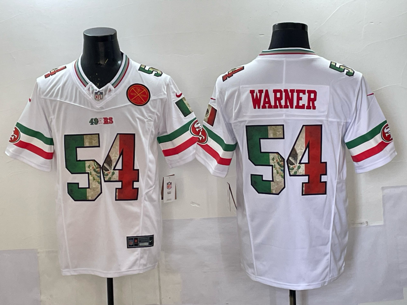 Men 2025 Nike San Francisco 49ers #54 Warner white Mexico Limited NFL Jersey 006